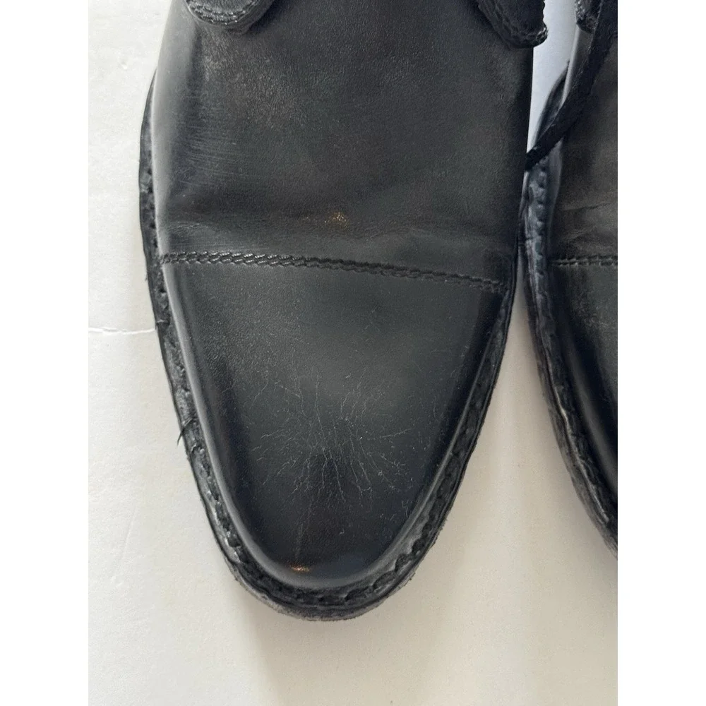 Freebird Men's Size 11 Black Gulch Distressed Cap Toe Lace Up Boots